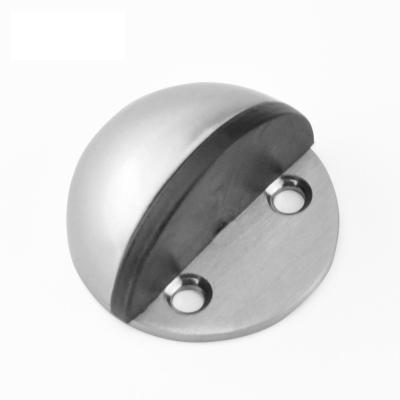 China Modern Door Accessories Half Round  Floor door stopper Stainless Steel Floor Mounted Door Stops for sale