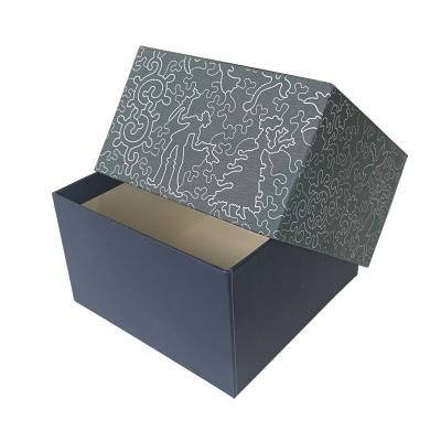 China Sky and Sky Luxury White Dark Brown Earth Cover Box Lid and Rigid Base Cardboard Gift Ring Boxes and Earth Cover Box for sale