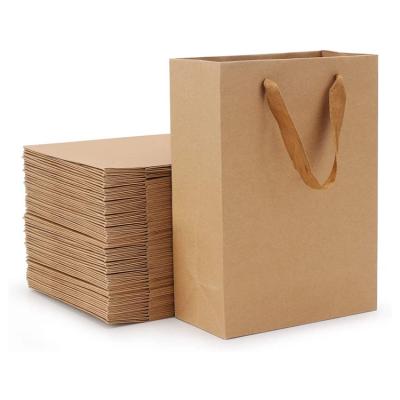 China Customized High Quality Recyclable Kraft Paper Bag With Handles Flower Paper Bags for sale