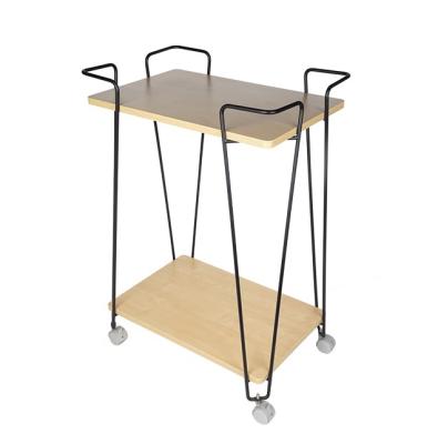 China Good Quality New Arrivals Double Layer Storage Tool Portable Kitchen Storage Trolley for sale