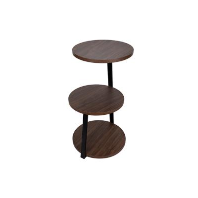 China Modern Three-Decker Round Side Sofa Table Side Table For Eco-Friendly Commode Living Room for sale