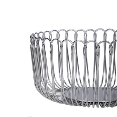 China Sustainable Portable Stainless Steel Fruit Vegetable Basket Fruit Vegetable Steel Basket for sale