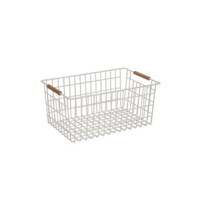 China New Type Convenient Viable Metal Food Storage Basket Metal Wire Storage Basket for sale