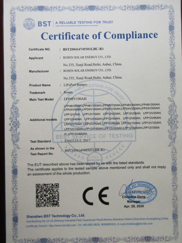 CE - Rosen Solar Energy Co., Ltd.