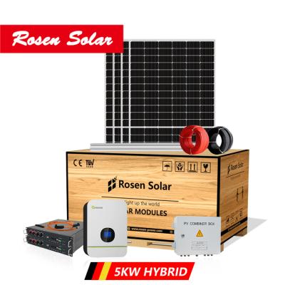 China Home Solar System 600watts Solar Panel 5kw Solar Inverter Hybrid Off Grid for sale