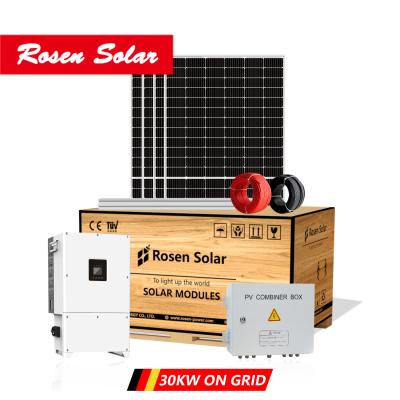 China Home Solar System 30kw On Grid Solar System Grid Tie System for sale