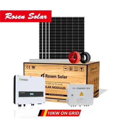 China Home Solar System Kit Home System 10KW Residential Solar Generator On Grid Solar System for sale