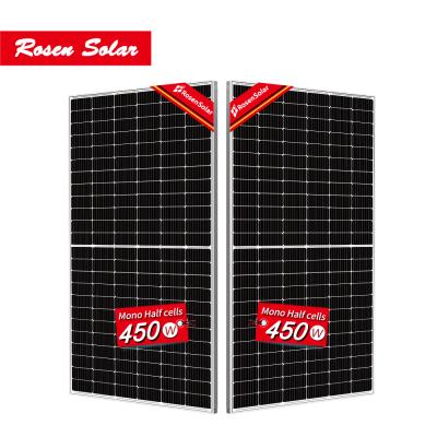 China Home Solar Power System 9BB 10BB Half Cell Mono Solar Panel 450 Monocrystalline Solar Panel 450w 550w Half Cells 550 Watt for sale