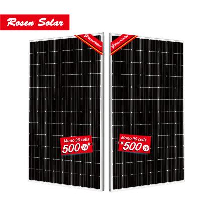 China Rosen System Solar Panel 500w Solar Panel 500w Solar Powered Flexible Cell 500w for sale