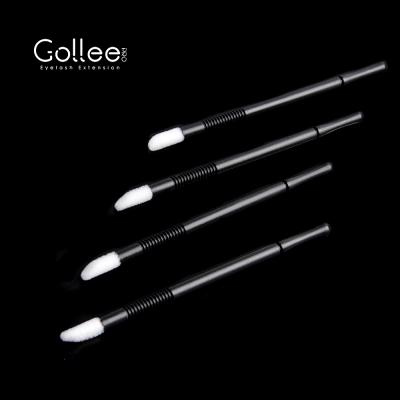 China Lip and Eyelash Small Whollesale Pink Black Rose Gold Luxury Mini Gollee Glitter Makeup Shape Applicator Set Disposable Scrub Lip Brush for sale