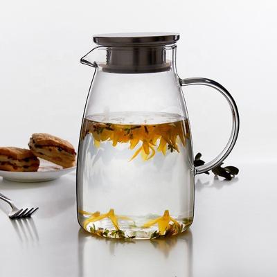 China Viable glass teapot 1600ml 2000ml coffee for sale