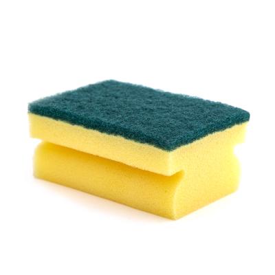 China Viable Wholesale Reusable Kitchen Cleaning Sponge Pad Scouring Pad Washing Pink Sponge for sale