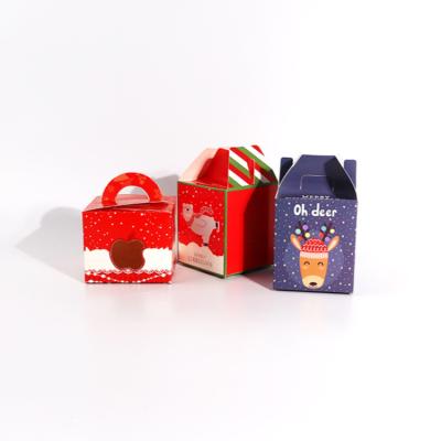 China Handmade Apple Box Cartoon Christmas Eve Packing Box Christmas Fruit Gift Box  Newest Christmas Gift Packaging Fancy Paper for sale