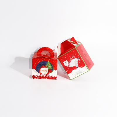 China Handmade Hot Sale Cheap Price Custom Cardboard Paper Christmas Eve Apple Candy Cake Packaging Storage Gift Boxes For Christmas Gift Decor for sale