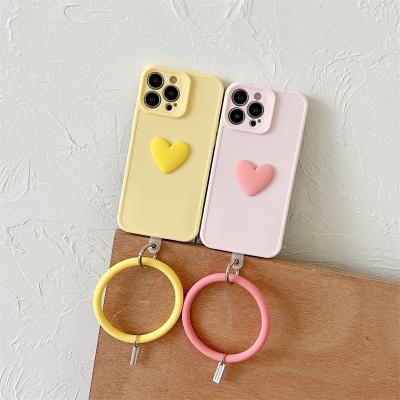 China New Shockproof Tik Tok Creative Keychain Universal Ring Tpu Mobile Phone Strap Anti-lost Hot Selling Anti-lost Pendant Case for sale