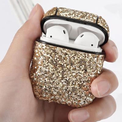 China Diamond Case Protective Luxury Sequins Anti-scratch Earphone Cover Device PC Earphone Case For Airpods pro 3 2 1 for sale