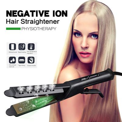 China Titanium Ceramic Steam Hair Straightener Ultralight Portable Chargeable for sale