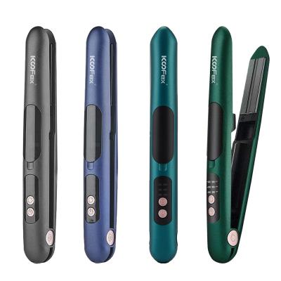 China Anti kräuseln Sie 2 in 1 flachem tragbarem Eisen Mini Cordless Hair Straightener Ceramics zu verkaufen