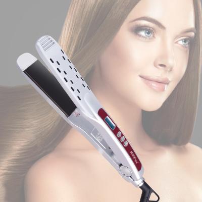 China Titanium Fast Heating Steam Hair Straightener LCD Display 60-100W for sale