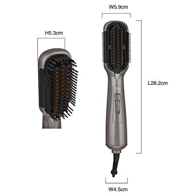 China Tourmaline Ultralight Ceramic Hot Brush Styler , Ionic Hot Air Straightening Brush for sale