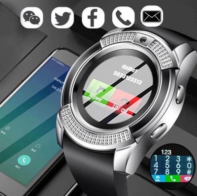 China 2021 Hot Original V8 Original Smart Watch Wifi Christmas Gift Full Sale Circle Map Phone Sleep Pedometer Smart Watch Ring for sale