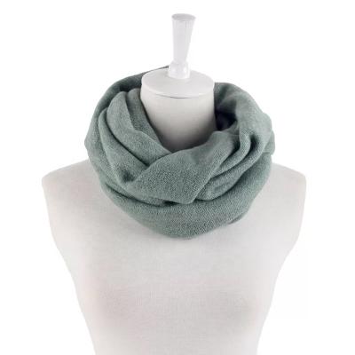 China Fashion Selling Infinity Fashion Woolen Snood Simple Cool Luxury Pure Classic Acrylic Color Warm Snood Woven Scarf for sale