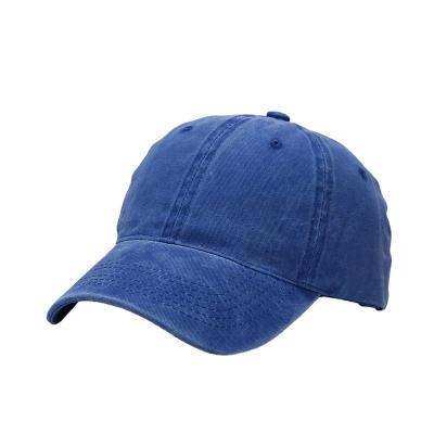 China 2021 KENSHELLEY Medium High Quality Baseball Cap Washed Cotton Twill Curved Brim Vintage Baseball Cap Adjustable Blank Hats for sale