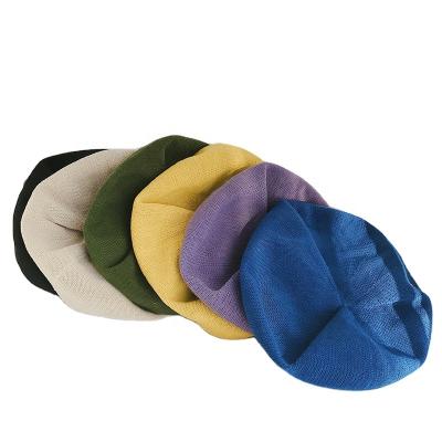 China Medium Candy Color Fashion Factory KENSHELLEY Painter Cute Weave Cute Beret Hat For Women for sale