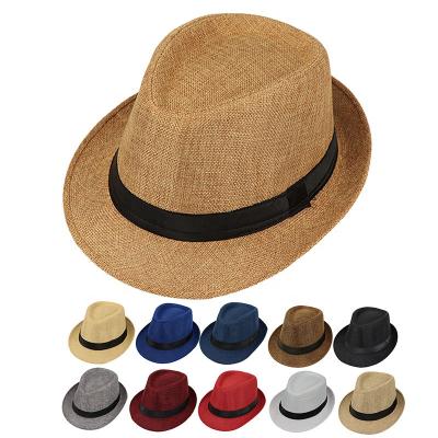 China KENSHELLEY New Design Straw Hat Big Brim Natural Unisex Outdoor Cowboy Panama Beach Straw Hat Summer Breathable Sun Floppy Hat Wholesale for sale