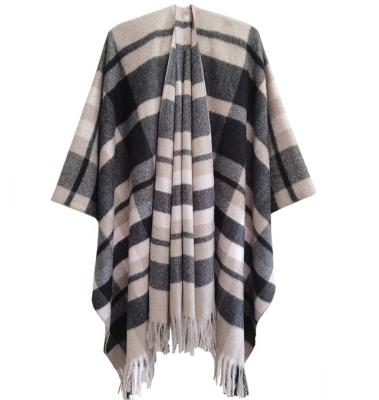 China Wholesale Bohemian Winter American European Style Poncho Shawl Cashmere Stoles Poncho Shawl Custom Prayer Talit for sale