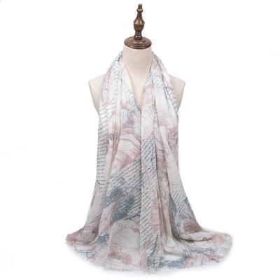 China Elegant Knitted Scarf Poncho Cape Chiffon Shawl Wrap Skin Chiffon Women's Scarf For Spring Summer for sale