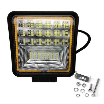 China Led Offroad Light Bar 4inch 48w Led Amber Angel Eyes 3D Forklift Driving Warning Offroad Light Spot Light Safety Work Light for sale