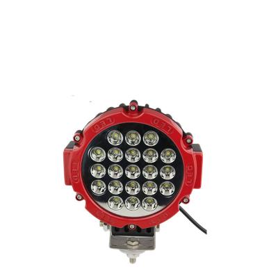 China 7 Inch Outdoor Red Yellow Black DC 10-30V 63W Led Off Road Main Drive Light For 4x4 Tractor Led Work Light for sale