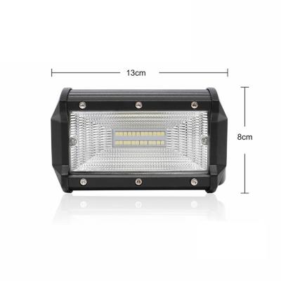 China Auto Car Offroad Led Light Bar 5inch 72w LED Work Light 24LEDs Flood Beam For 12V 24V Tractor Truck Amber Clear Led Fog Light Bar for sale