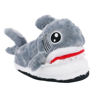 China Winter Sale Plush Shark Household Cute Indoor Warm Breathable Plush Animal Fluffy Slippers for sale