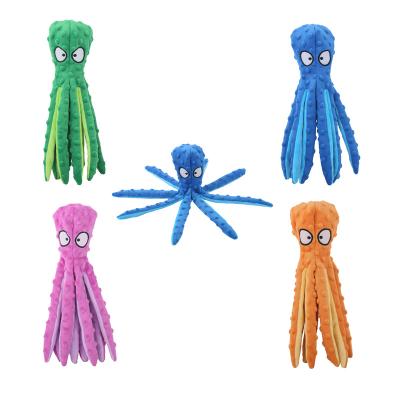 China Toys Gifts / Octopus Trained Squeaky No Substance Dog Chew Toy Crinkle Plush Puppy Love Interactive Dog Toys for sale