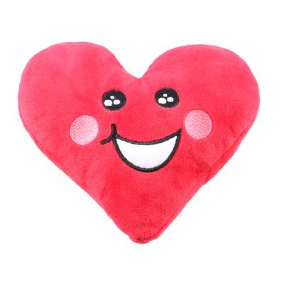 China Sustainable Private Label Plush Stuffed Toys Poker Heart Dog Squeaky Toys for sale