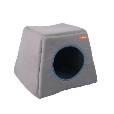 China Warm Comfortable Collapsible Bag Cat Dog Cat Bed House Winter Sleeping Portable Indoor Nested Pet Bed for sale