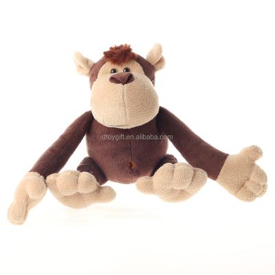 China Babies and plush brown cuddlle monkey long arm plush decration monkey knitting toy for sale