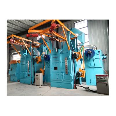 China Hook type sandblaster cylinder shot blasting plant hanger machine for sale