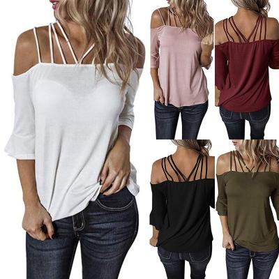 China New Autumn Hot Sale Women's QUICK DRY Women's Ladies T-shirt Blouse Border Tops AG2050 Hot Style Wish for sale