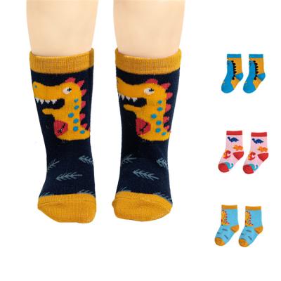 China Non-slip Anti-skid Casual Boys Soft Cute Children's Socks Baby Sock Girls Kids Cartoon Dinosaur Socks for sale