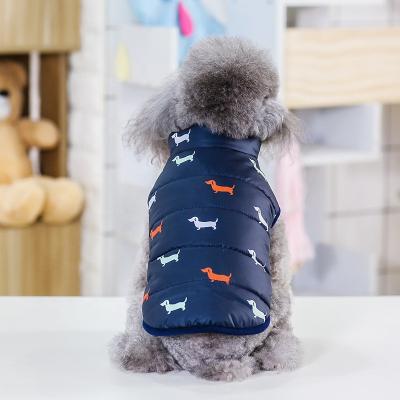 China WholesaleWinter Sustainable Dog Clothes Warm Pet Padded Vest Coat Puppy Down Fleece Dog Coats Jackets for sale