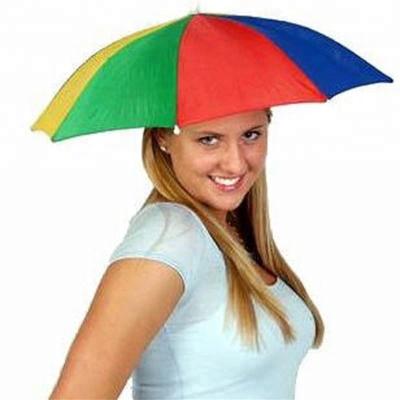 China Wholesale Portable Bachelor Waterproof Clothing Umbrella Hat, Hands Free Kids Folding Small Umbrella Advertising Hat for sale