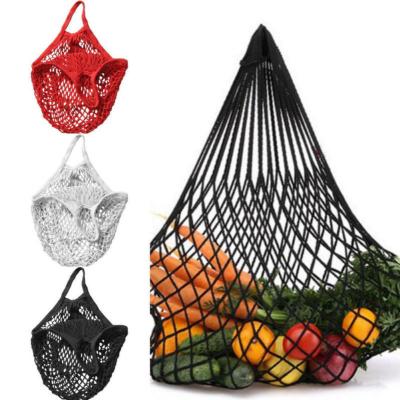 China Mesh Woven Net Bag Grocery Handbag Folding Reusable Shopping Fishnet String Storage AG1423 for sale