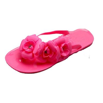 China Deodorization 2020 Women's Summer Slippers OEM Indoor Slippers Jelly PVC Jelly Flip Flops Ladies EVA Women's Fancy Flat Shoes for sale