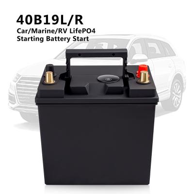 China Golf Carts 40B19L/R Car/Marine/RV LifePO4 Iron Phosphate Car Battery Starting On Start & Stop Lithium Battery for sale