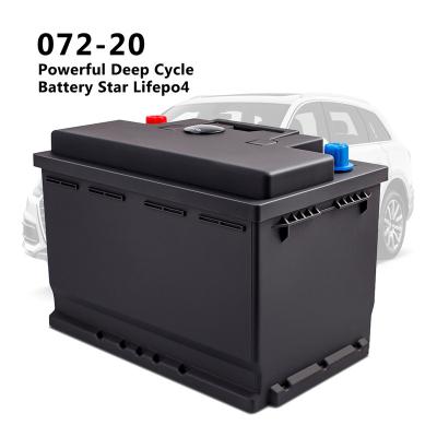 China Golf carts 072-20 CE MSDS tested powerful deep cycle battery star lithium iron phosphate lifepo4 CCA1000 car battery for sale