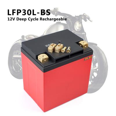 China Golf carts high quality LFP30L-BS Harley deep cycle 12V lithium iron battery lifepo4 rechargeable battery for sale