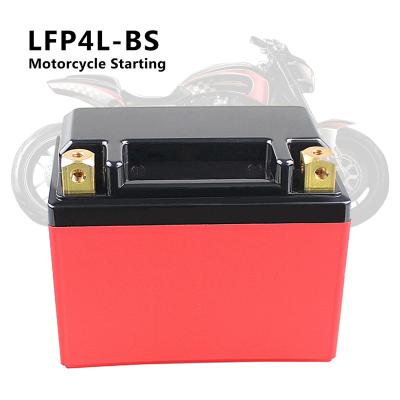 China Rechargeable Electric Vehicles New Product Race LFP4L-BS Motorcycle Starting Deep Cycle 12.8v Lithium CCA155 Start Battery for sale